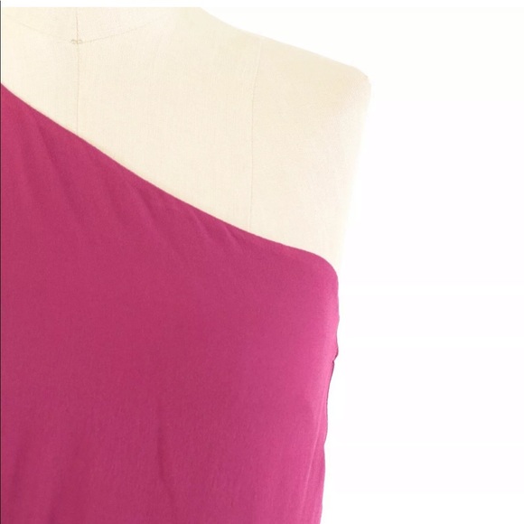 Alice + Olivia one shoulder silk chiffon dress - Picture 2 of 6